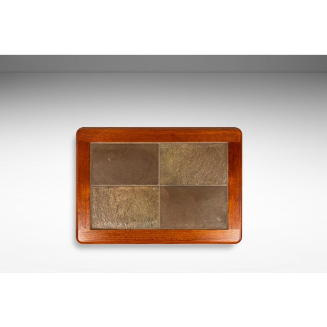 1960s Danish Modern Side / Accent Table in Teak With Tile Top Inlay by Tue Poulson for Hsalev Furniture, Denmark, C. 1960s For Sale - Image 5 of 18