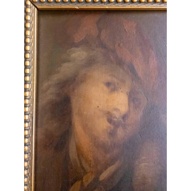 Gold 18th or 19th Century Dutch Flemish School Oil Painting Study of a Tronie Figure For Sale - Image 8 of 17