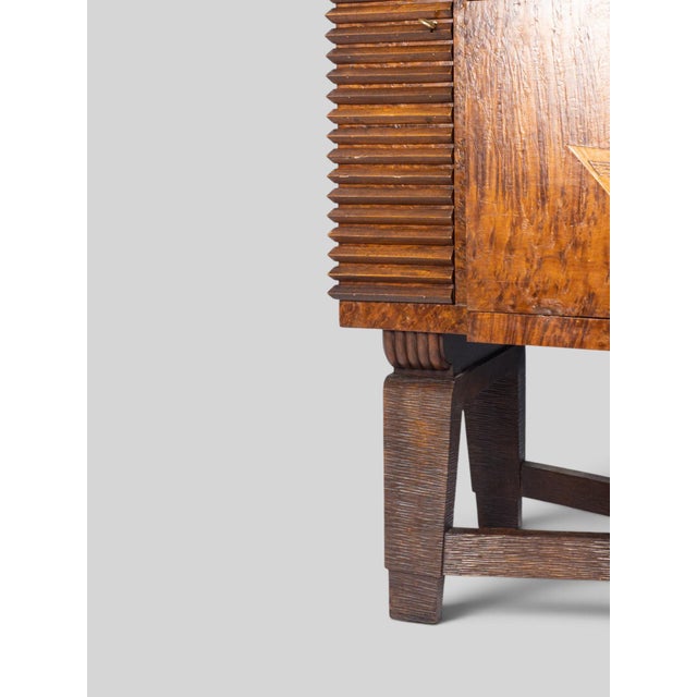 Brown Italian Art Deco Bar Cabinet with Inlaid Doors by Colli, 1940s For Sale - Image 8 of 18