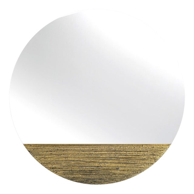 Orizzonte 900 Tondo Oro Mirror by Disain1971 For Sale