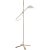Graphic Floor Lamp in Hand-Rubbed Antique Brass with White Designer: AERIN Height: 67" Shade Detail: White Base: 23" Round...