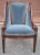 Early 21st Century Pair of Hancock & Moore Georgian Style Mahogany and Blue Velvet Upholstered Chairs For Sale - Image 5 of 16