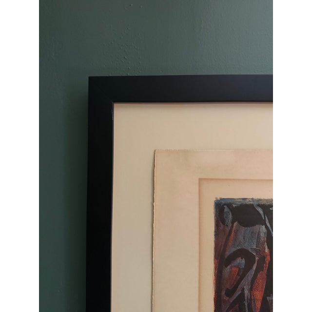 Mid-Century Gabriel Paris "La Chouette" Signed Lithograph (1961) - Custom Framed With Tru Vue Museum Glass For Sale - Image 9 of 11