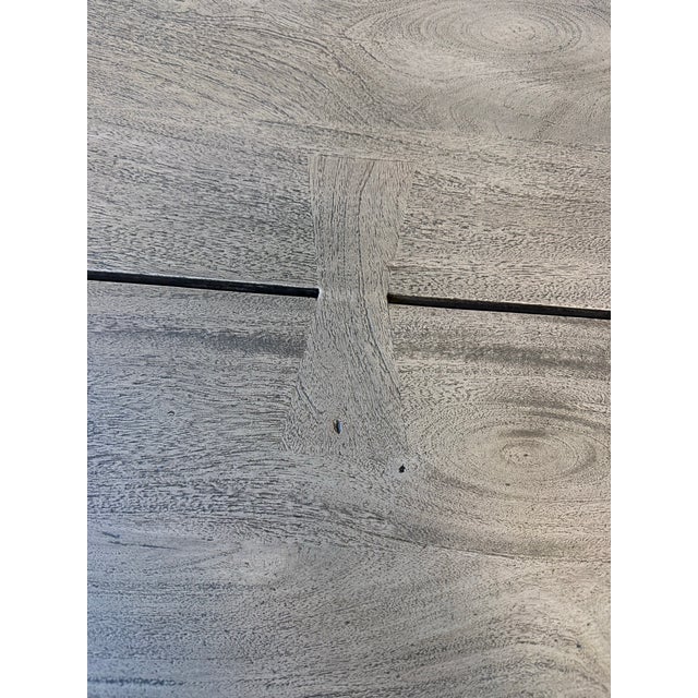 Wood Crate & Barrel Yukon Live Edge Dining Table For Sale - Image 7 of 12