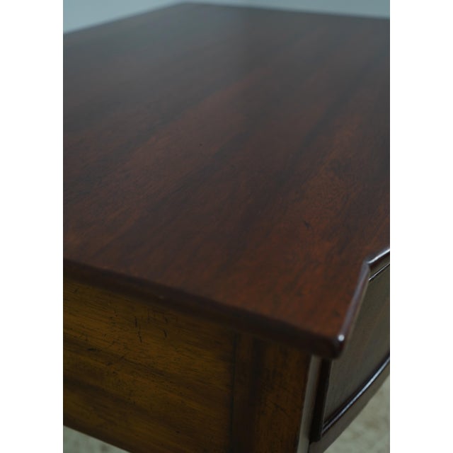 Wright Table Co. Mahogany Federal Style 2 Drawer End Table Server For Sale - Image 9 of 18