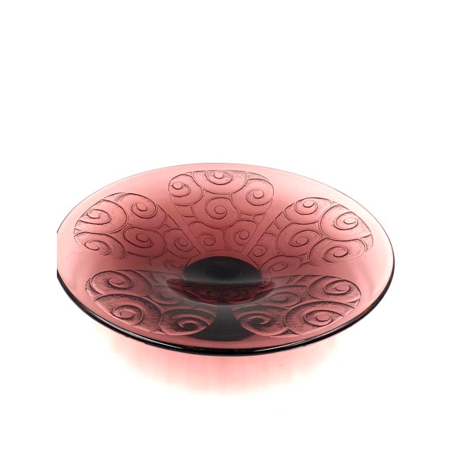 Art Deco Violet Glass Centerpiece by Charles Schneider for Le Verre Francais, France, 1930s For Sale - Image 3 of 18