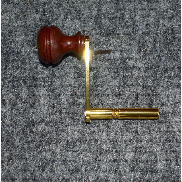 Howard Miller Mahogany Grandfather Clock Triple Chime Mechanical Floor Clock 80s For Sale - Image 10 of 16