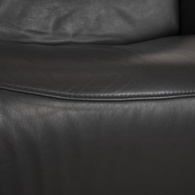 Gray Grey Leather Trapez Three-Seater Sofa with Electric Function from Himolla For Sale - Image 8 of 18