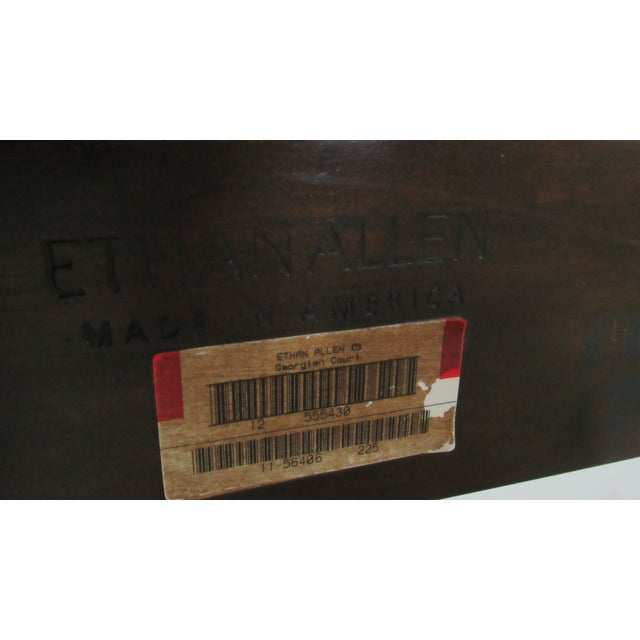 Wood Ethan Allen Georgian Court Cherry King Bed Sleigh Designer For Sale - Image 7 of 7