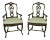 Pair Italian Walnut Cane Seat Armchairs For Sale