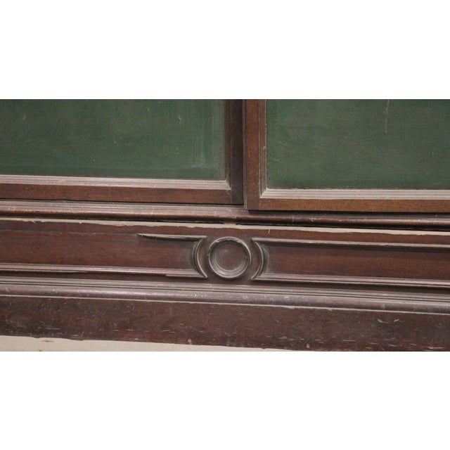 Mid 20th Century Grand English Walnut Curved Display Showcase For Sale - Image 5 of 5