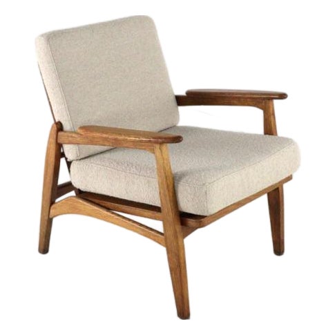 Bernhout Armchair in Wood & Upholstery For Sale