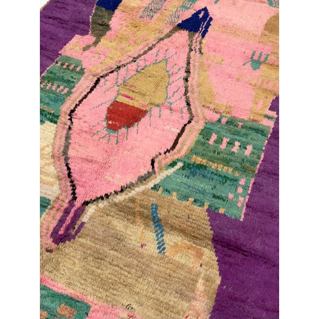 Mid 20th Century Mid Century Moroccan Rug 5'8" X 9’7” For Sale - Image 5 of 7