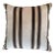 Brown & Ivory Stripe Throw Pillow For Sale