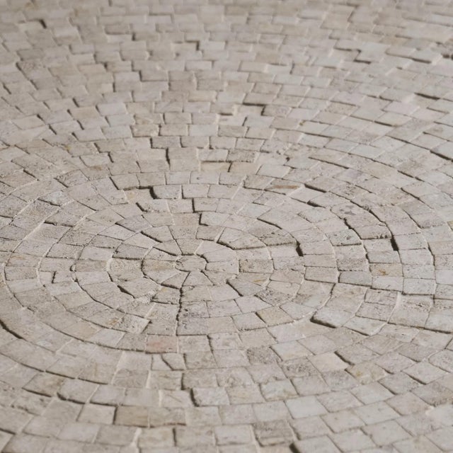 Metal Table in Fossil Stone and Metal Frame, Belgium For Sale - Image 7 of 14