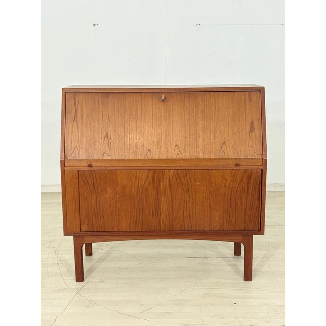 For sale is an elegant mid-century teak writing desk, designed by Bernhard Pedersen & Søn and manufactured by...