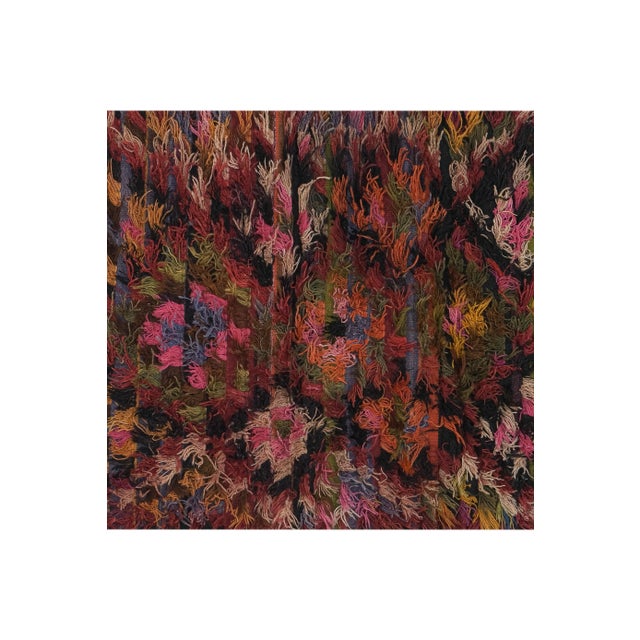 1960s Vintage Turkish Shaggy Filikli Rug 3'1'' X 5'10'' For Sale - Image 5 of 13