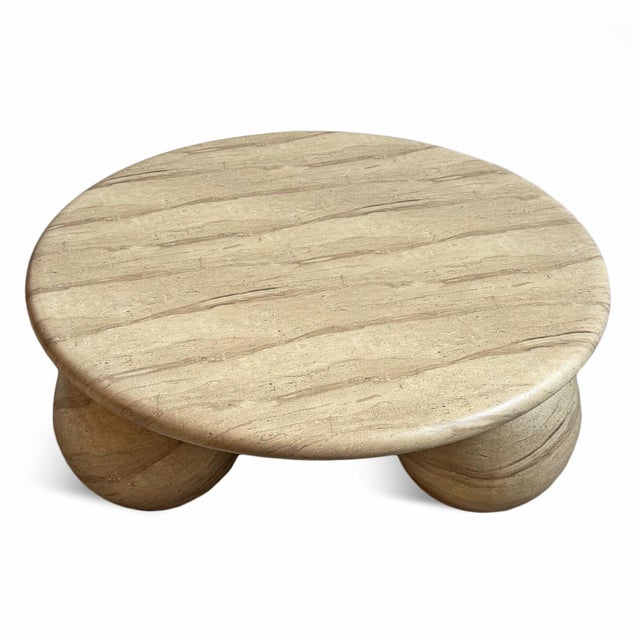 Sculpture Materials Indoor Outdoor Round Ball Coffee Table For Sale - Image 7 of 10