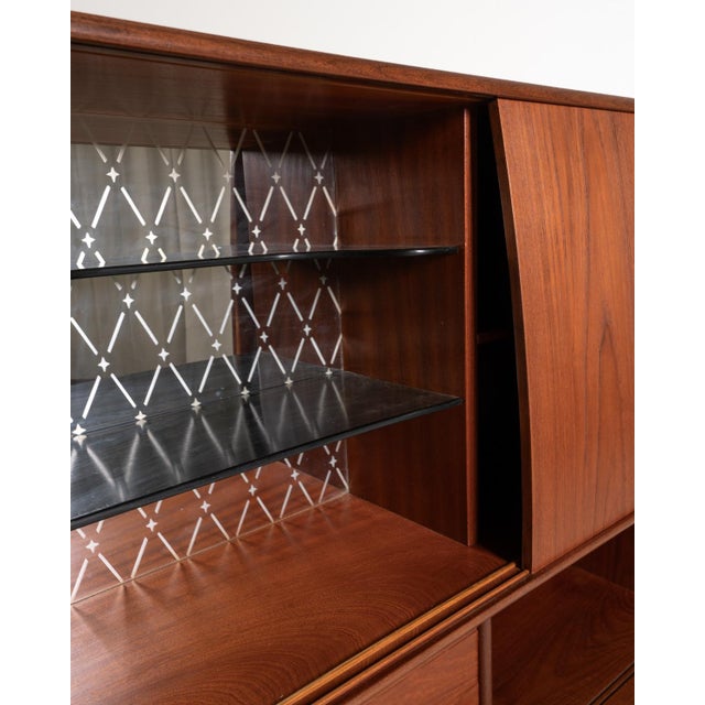 Vintage Danish Teak Highboard with Bar Compartment, 1960s For Sale - Image 14 of 15