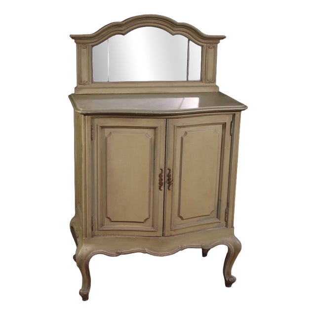 20th Century Italian Lacquered Sideboard with Mirror, 1950s For Sale