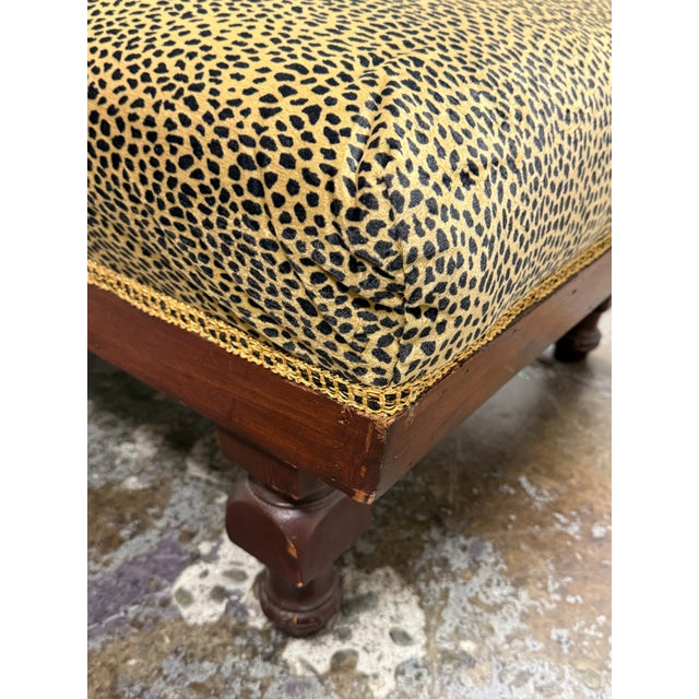 Victorian Leopard Print Chaise Lounge For Sale - Image 10 of 12