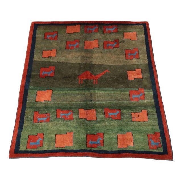 Middle Eastern Gabbeh Rug in Wool For Sale