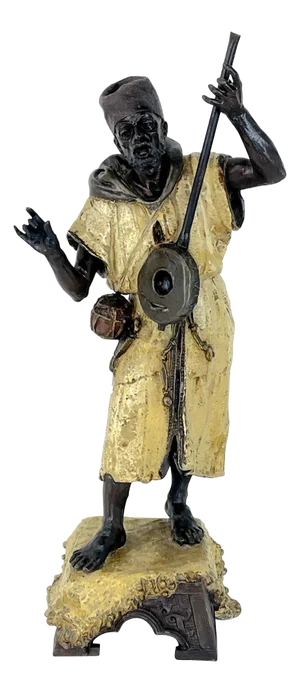 Austrian Cold Painted Figure of a Musician, after Franz Bergmann