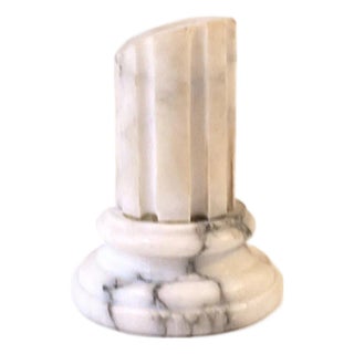 Italian Marble Column Neoclassical Decorative Object, Circa Early 20th Century For Sale