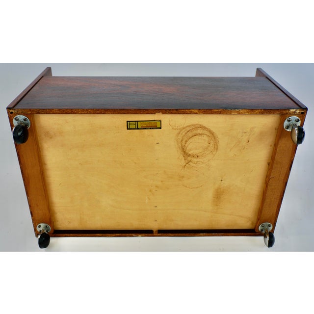 Mid 20th Century Rolf Hesland for Bruksbo Brazilian Rosewood Lp Record Caddy/Magazine Rack For Sale - Image 9 of 10