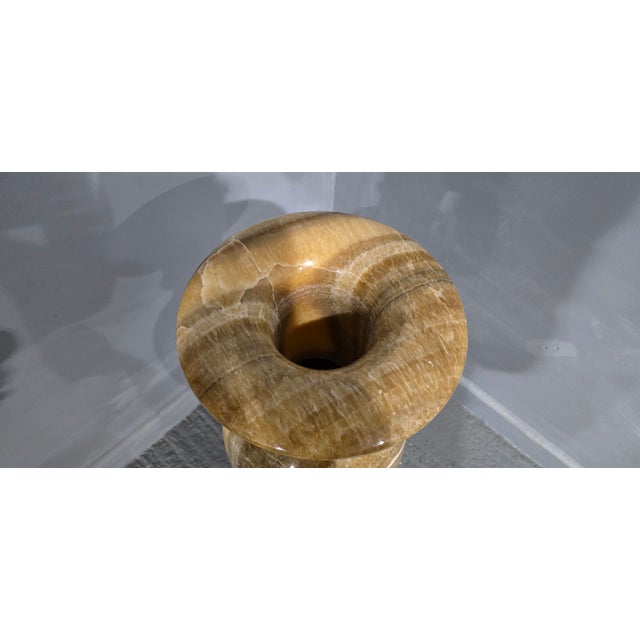 Huge Carved Alabaster Vase, 1930 For Sale - Image 4 of 10