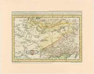 Antique Map of Tartary and Northeast Asia with Hand Coloring