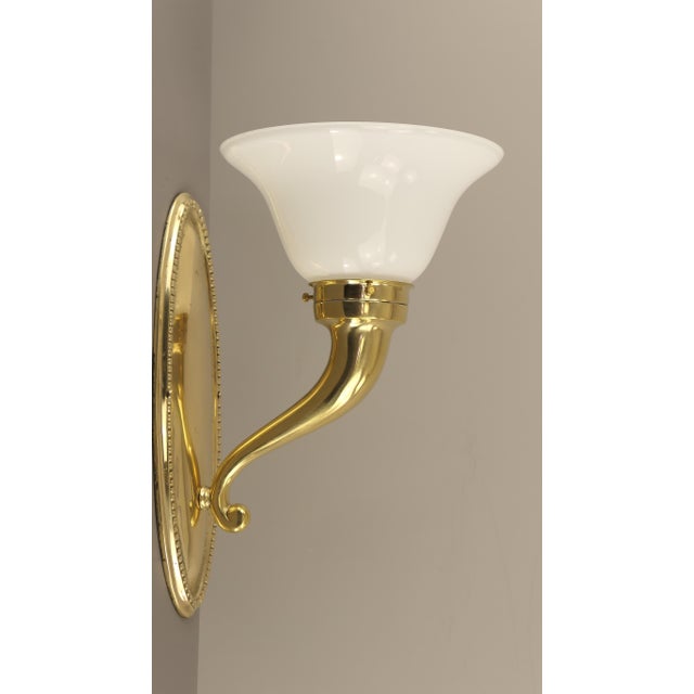 Art Deco Brass Wall Lamps, Austria, 1930s, Set of 2 For Sale - Image 4 of 8