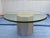 1950s Mid-Century Modern Whitewashed Octagon Base Coffee Table With Glass Top For Sale In San Francisco - Image 6 of 13