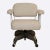 Vintage DoMore Office Swivel Chair Upholstered in White Faux Shearling. The white faux shearling upholstery offers a...
