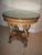 1970s Mondamin 29" Round Tall Solid Wood Pedestal End Table Glass Top Classic For Sale - Image 9 of 13