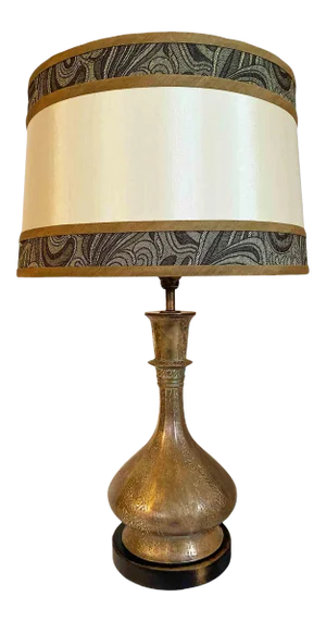 Table Lamp Brass With Engraved Design