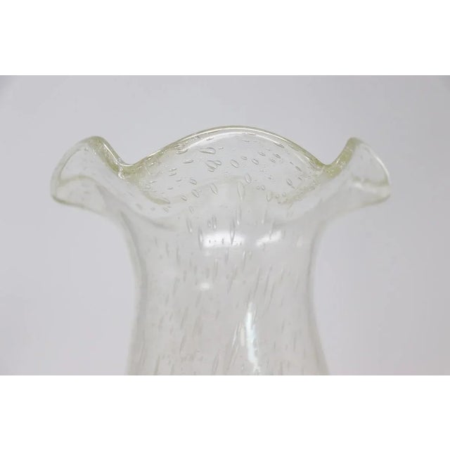 Italian Vase in Transparent Murano Art Glass, 1980s For Sale - Image 8 of 12
