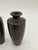 Late 19th Century Vintage Japanese Silver Inlaid Bamboo Design Bronze Vase Set of 2 Meiji Period For Sale - Image 5 of 17