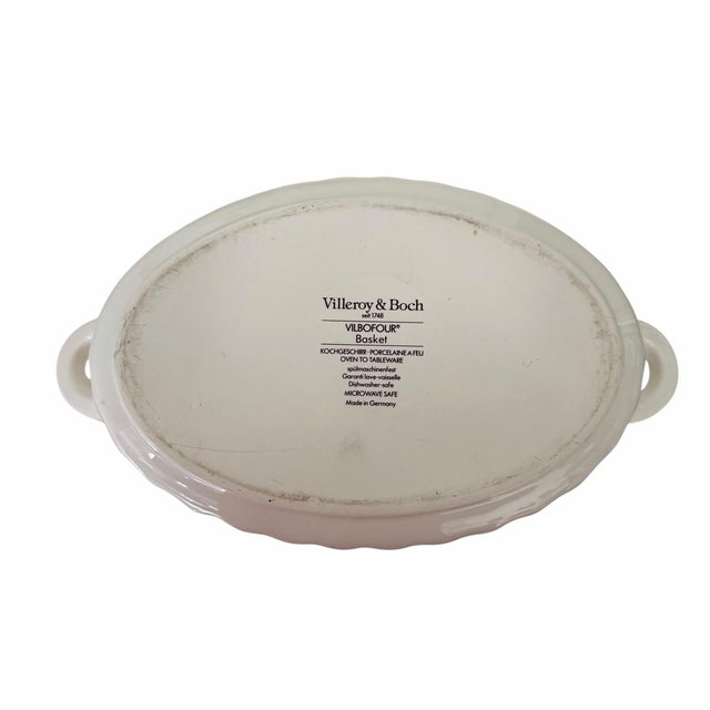 Vintage 1990s Villeroy & Boch Basket 3 Quart Covered Casserole Dish For Sale - Image 6 of 6