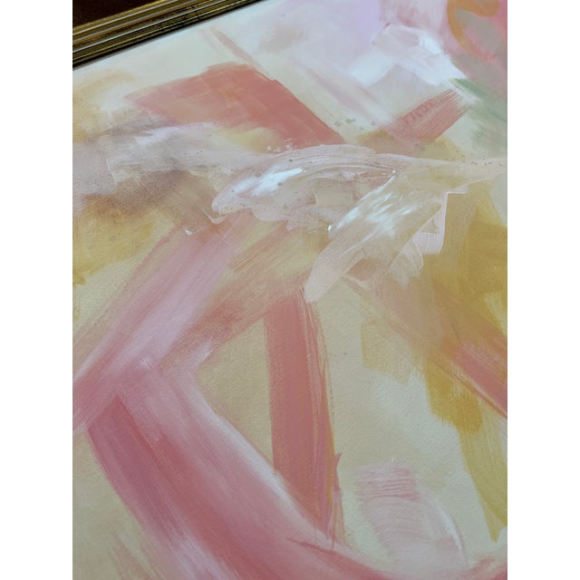 Abstract Painting Pink #2 on Stretched Canvas For Sale - Image 13 of 15