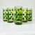 Olive Mid-Century Boho Chic Modern Olive Polka Dot Tumbler Glassware - Set of 6 For Sale - Image 8 of 14