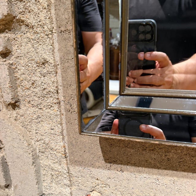 Glass Venetian Hollywood Regency Wall Mirror Beveled Edges For Sale - Image 7 of 15