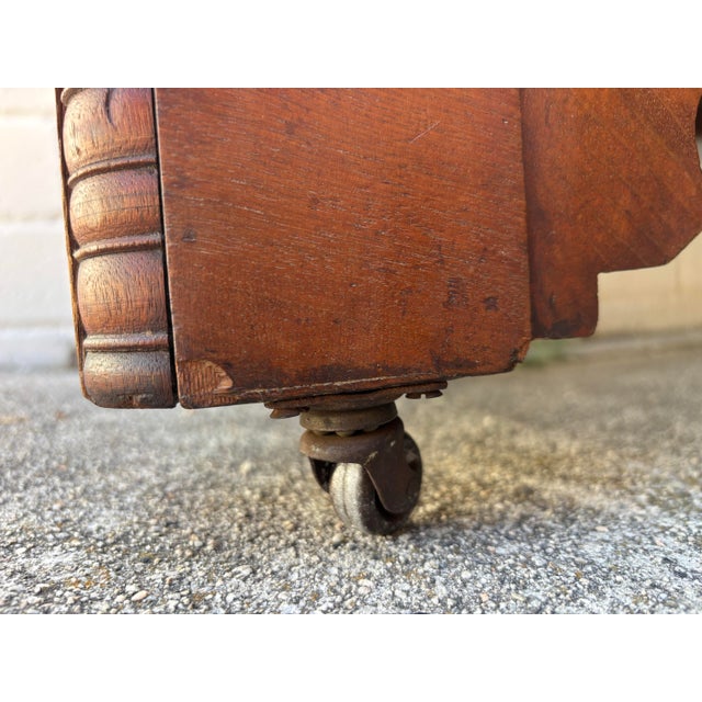 Victorian Antique Victorian Late 19th Century Stepback Dresser / Chest of Drawers on Caster For Sale - Image 3 of 11