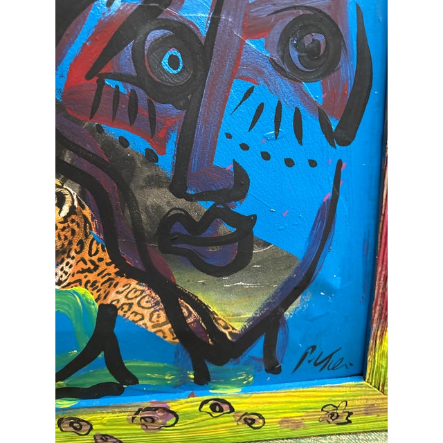 1970s 1970s Peter Keil Mixed Media Abstract Colorful Painting For Sale - Image 5 of 10