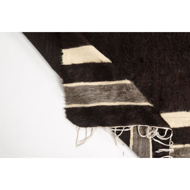 Turkish Vintage Angora Wool Kilim Rug For Sale - Image 3 of 10