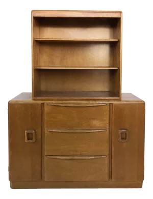 Mid-Century Heywood-Wakefield Hutch on Credenza, 1950s