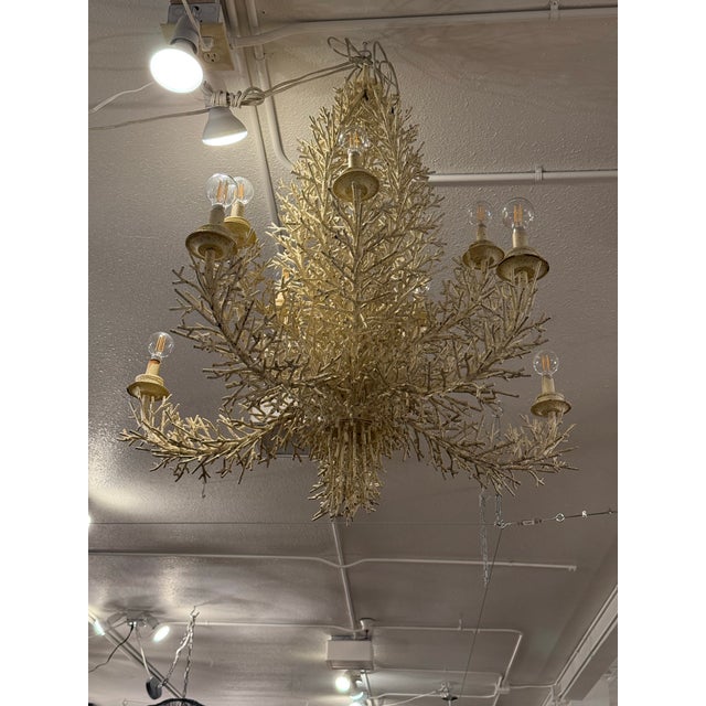 Pride Sasser for Cosona Manufacturing 10-Light Metal Coral Chandelier For Sale - Image 12 of 12