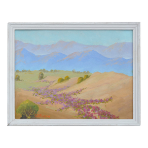"Warmth of the Desert" - Mid-Century Desert Landscape With Wildflowers by Charles O. Fuson