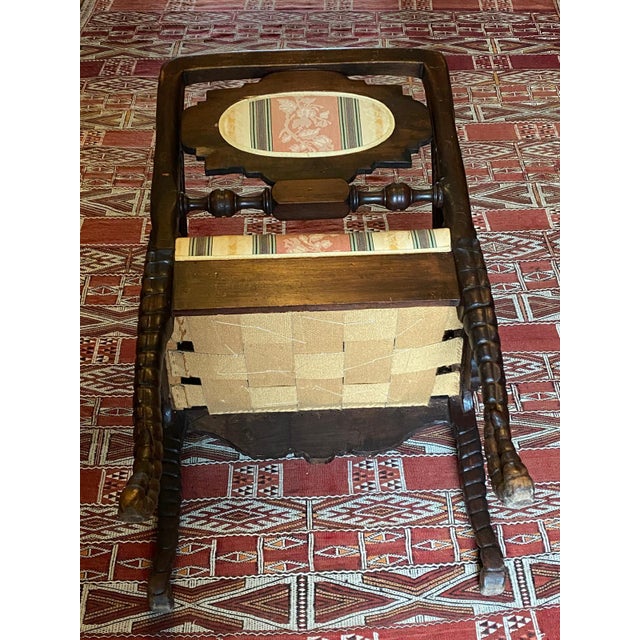 Neo-Renaissance Carved Wooden Reception Chair, France, Mid-19th Century For Sale - Image 5 of 6