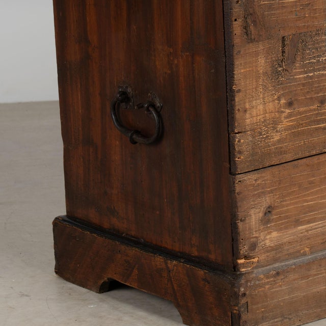 19th Century Original Hand Painted Large Chest of Three Drawers From Hungary For Sale - Image 17 of 18